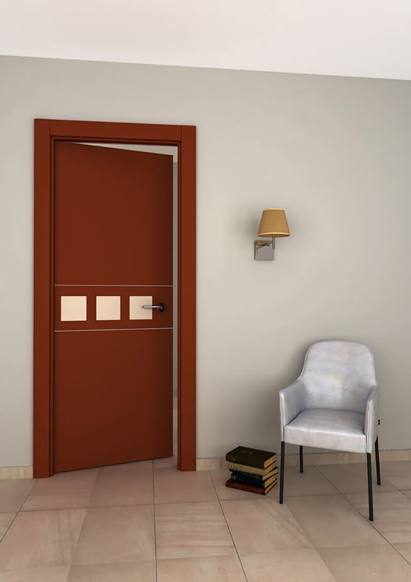 Puerta de interior incrustación en aluminio STRUGAL 300 2IH2