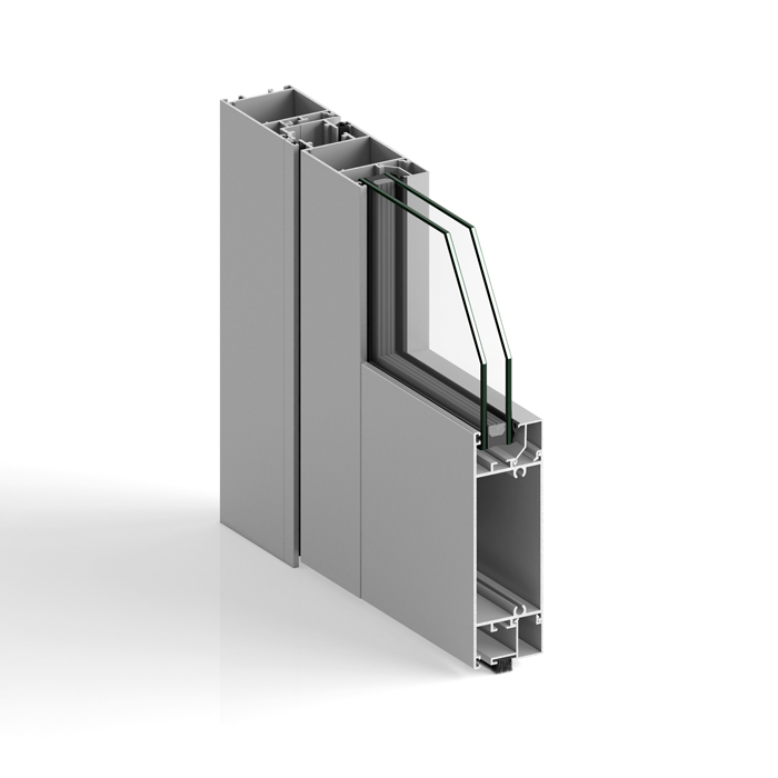 Puerta de aluminio STRUGAL S45C